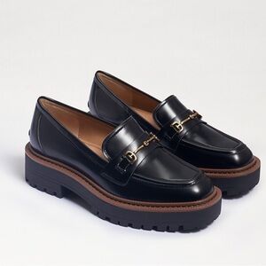 Sam Edelman Laurs Lug Sole Penny Loafer Size 8.5 M Black